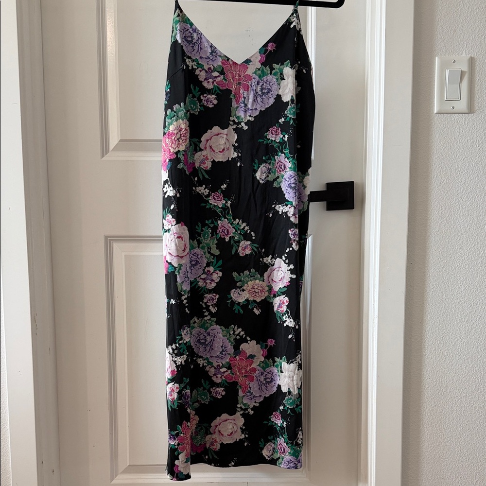 Floral Black Dress